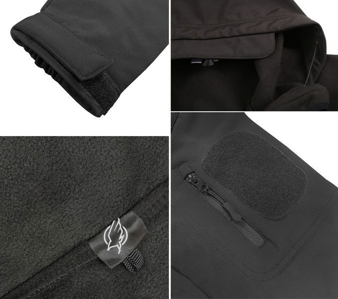 Комплект тактичний (куртка+штани) Eagle JA-01-0 + PA-01 Soft Shell на флісі чорний 3_03570 фото