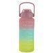 Набор спортивных бутылок 3 в 1 с разметкой 300ml/900ml/2000ml розовый 3_05423 фото 3