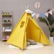 Детская палатка вигвам KRO-110 с деревянным каркасом для игр 90x80x80 см Yellow 3_07171 фото 6