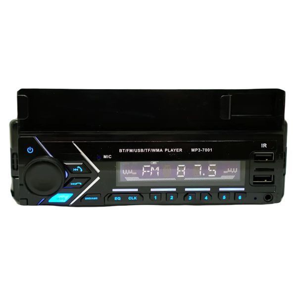 Автомагнітола 7001BT 1din з Bluetooth 2xUSB microSD AUX та тримачем для телефона 3_06005 фото