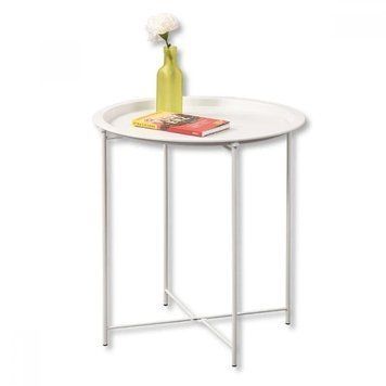 Столик журнальный Modern металлический 47x47x50 см White 3_08770 фото
