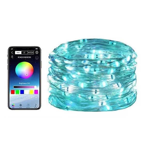 Світлодіодна гірлянда Meiq-IT 100 LED 10 м RGB з Bluetooth 3_05635 фото