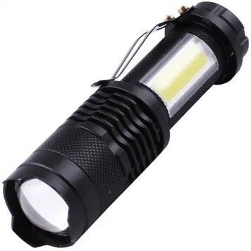Ліхтарик ручний Police BL-8468 XPE+COB Zoom microUSB чорний 7_01533 фото