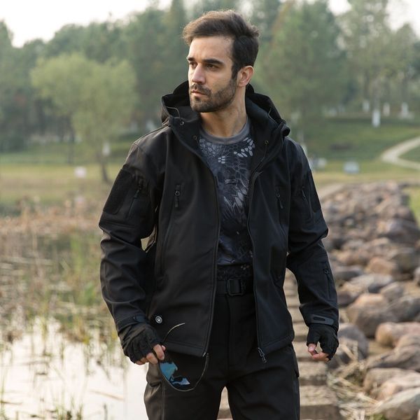 Комплект тактический (куртка+штаны) Eagle JA-01 + PA-04 Soft Shell на флисе черный 3_03577 фото