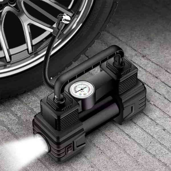 Автокомпрессор Air Pump SCK619 с фонариком 12V черный 3_05677 фото