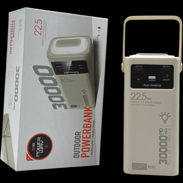 Акумулятор Power Way PD-30 30000mAh 20W 22.5W White 7_03191 фото