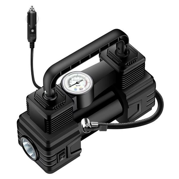 Автокомпрессор Air Pump SCK619 с фонариком 12V черный 3_05677 фото