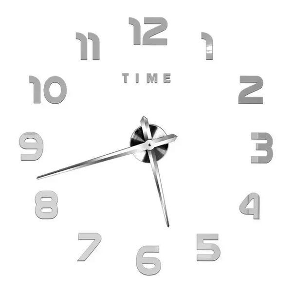 Настінний 3D годинник 172520 35см Silver (3_02747) 3_02747 фото