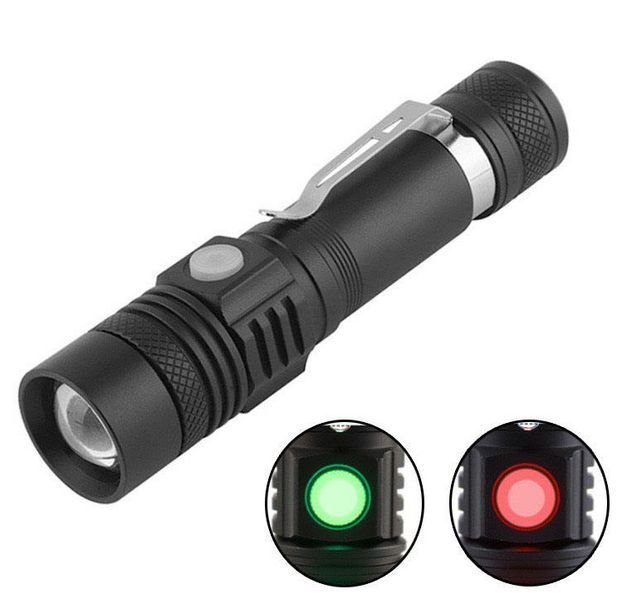 Ручной фонарь Police BL-518-TG с красным светом и Zoom Black 7_03041 фото