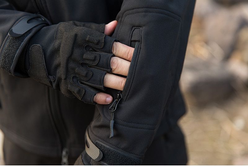 Комплект тактический (куртка+штаны) Eagle JA-01 + PA-04 Soft Shell на флисе черный 3_03577 фото