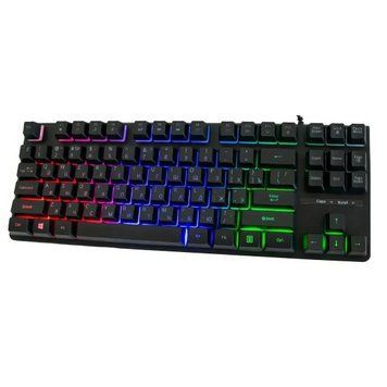 Ігрова клавіатура TLK 87 з RGB-підсвічуванням USB чорна 3_05774 фото