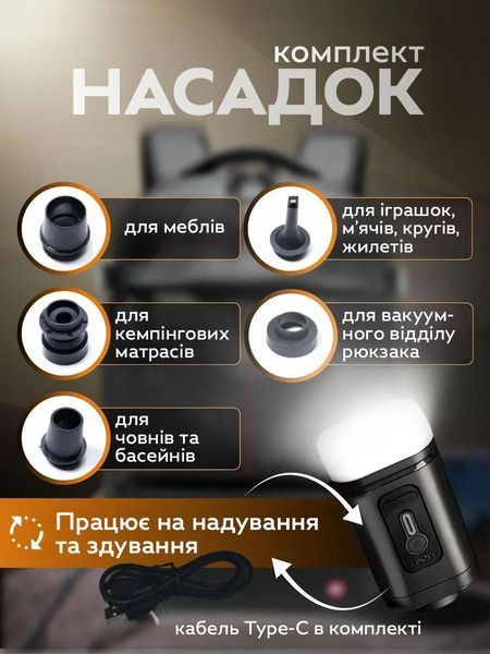 Вакуумный рюкзак Airback 8897 с насосом 35 литров для туристов Black 3_06413 фото