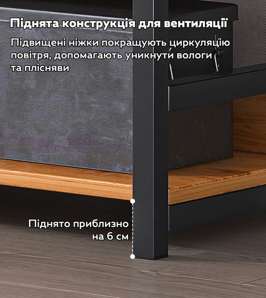 Стелаж G633A підлоговий з 6 рівнями та бортиками 60x30x174 см Коричневий 3_07256 фото