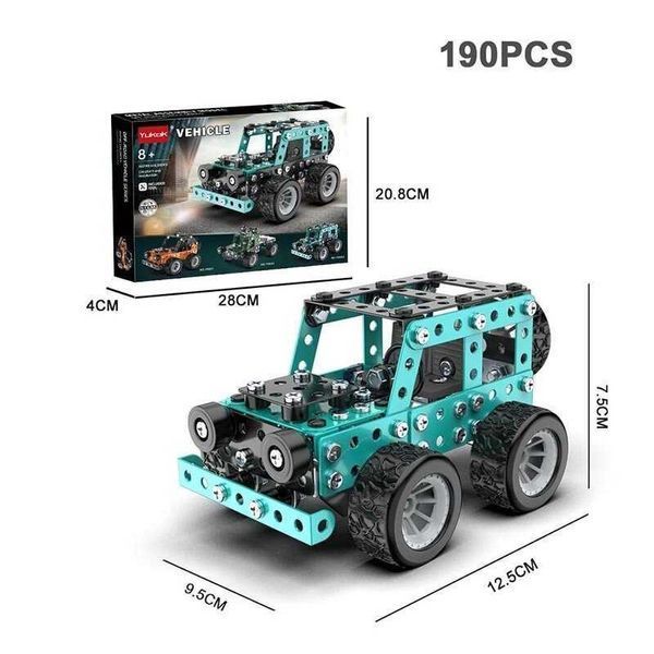 Дитячий металевий конструктор Jeep YK623 190 деталей 3_05737 фото