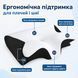 Подушка для сна Butterfly шейная поддержка 62x37x12 см White-Black 3_08615 фото 4