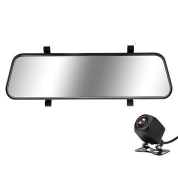 Зеркало-видеорегистратор DVR A20 Full HD 9.6" с камерой заднего вида серое 3_05775 фото