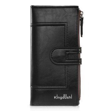 Гаманець жіночий Kingdushi з еко-шкіри 19x9x3 см стильний Black 3_06075 фото