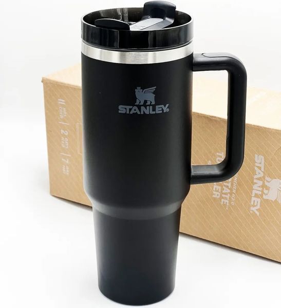 Термокружка Stanley Quencher H2.0 з трубочкою 1180ml для напоїв Black 3_06665 фото