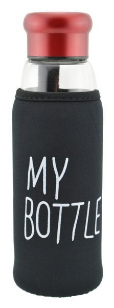 Стеклянная бутылка My Bottle 420 мл с ситечком для заварки Красная 3_2666 фото