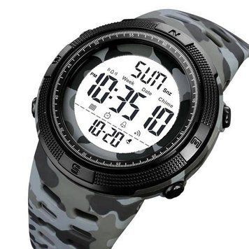 Мужские часы Skmei 2070CMGYWT с подсветкой 5 АТМ стиля Camo Grey 7_02250 фото