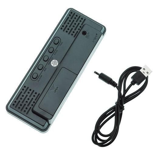 Настільний електронний годинник VST 898 USB із червоною підсвіткою чорний 7_01450 фото