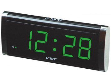 Мережевий LED годинник VST 730 з живленням від 220В Чорний 3_4464 фото
