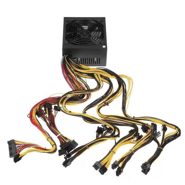 Блок живлення для майнінгу LX-1800W ATX Active PFC 110-220V 8 відеокарт 1800W 3_01882 фото