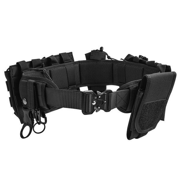 Тактический ремень E-TAC TB-13 с двойной металлической пряжкой 140 см Black 3_04288 фото