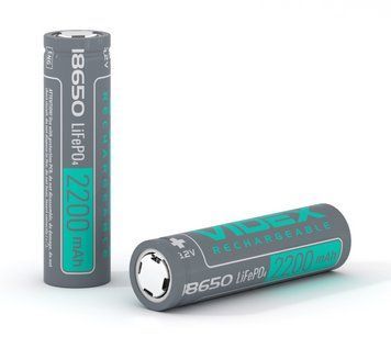 Акумулятор Videx 18650 LiFePO4 2200mAh 3.2V для електроніки 1 шт Сірий 7_02761 фото