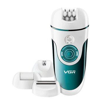 Эпилятор VGR V-700 4-в-1 аккумуляторный Green-White 3_01737 фото