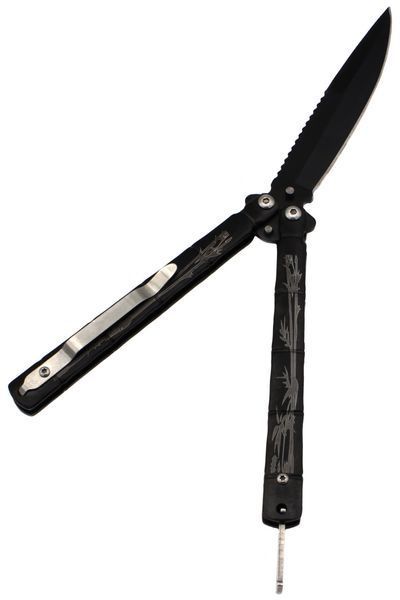 Ніж метелик Benchmade F-306 з кліпсою 21.5 см чорний 7_01181 фото