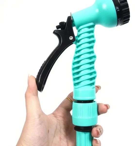 Гнучкий поливальний шланг Expandable Garden Hose 22.5 м з розпилювачем Синій 3_06883 фото