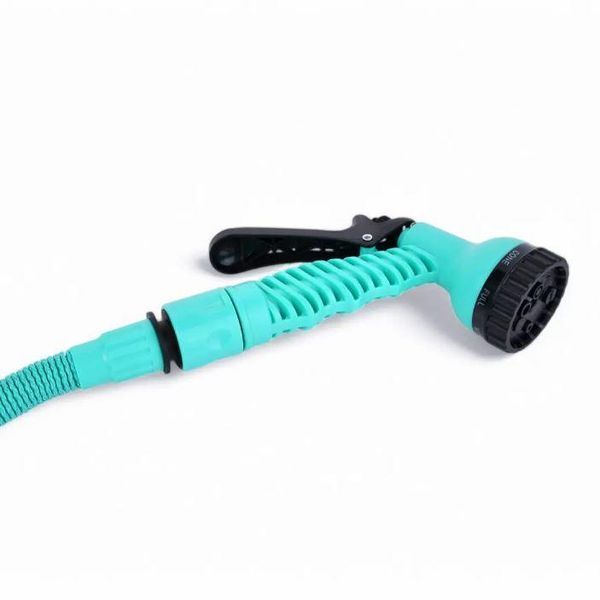Гнучкий поливальний шланг Expandable Garden Hose 22.5 м з розпилювачем Синій 3_06883 фото