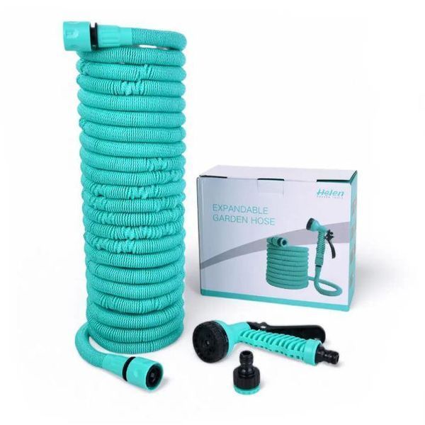 Гнучкий поливальний шланг Expandable Garden Hose 22.5 м з розпилювачем Синій 3_06883 фото