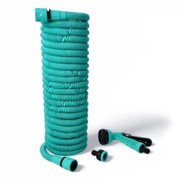 Гнучкий поливальний шланг Expandable Garden Hose 22.5 м з розпилювачем Синій 3_06883 фото