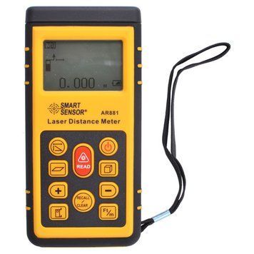 Цифровий далекомір Smart Sensor AR881 з LCD екраном до 100м Жовтий 7_02494 фото