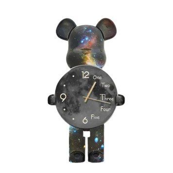 Настенные часы Bearbrick LED подсветка 31x60 см Black 3_08065 фото