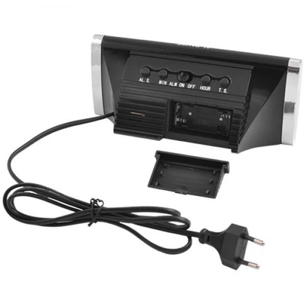 Настільний електронний годинник VST 730 настільний 220V із синьою підсвіткою чорний 7_01453 фото