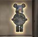 Настенные часы Bearbrick LED подсветка 31x60 см Black 3_08065 фото 2