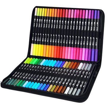 Набор маркеров для рисования Black Dual Brush Pens 48 шт в сумке 3_06268 фото