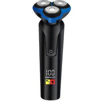 Электробритва Geemy GM-9010 для влажного и сухого бритья с дисплеем черная 3_05689 фото