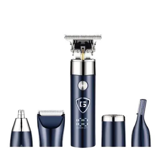 Багатофункціональний триммер Geemy GroomPro GM-8012 4в1 з бритвою 5W Blue 3_05216 фото
