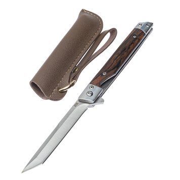 Складной нож Aiboduo M390 A1021 с чехлом премиальный дизайн 21 см Коричневый 7_00225 фото