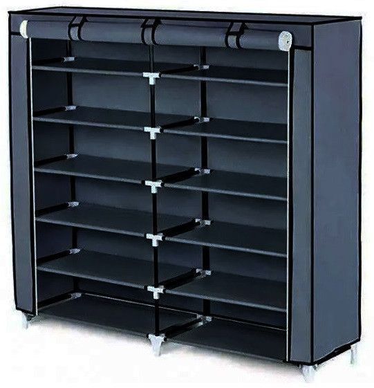Складна шафа для взуття 7 полиць 113x30x104 см Blue 3_08451 фото