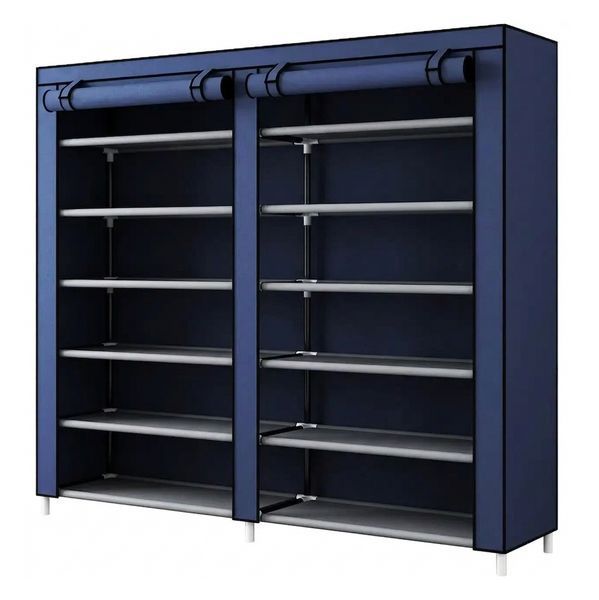 Складна шафа для взуття 7 полиць 113x30x104 см Blue 3_08451 фото
