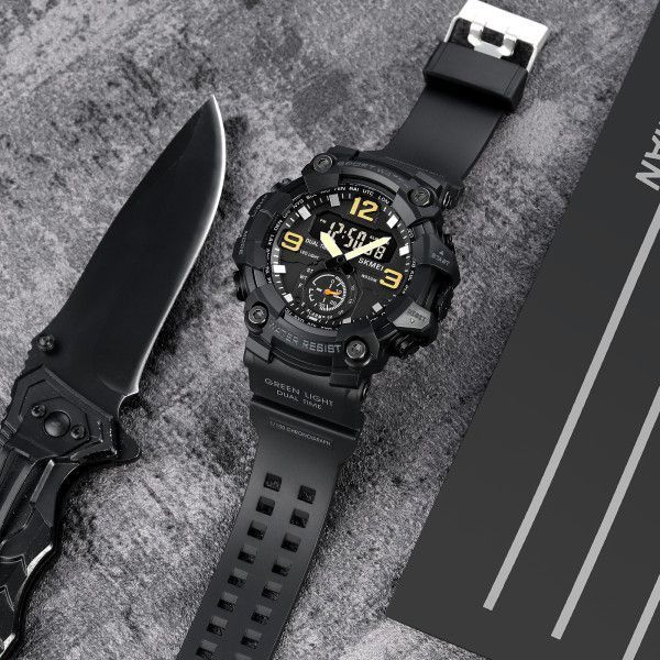 Мужские часы Skmei 1965 с подсветкой и водозащитой 5 АТМ Black 7_02569 фото
