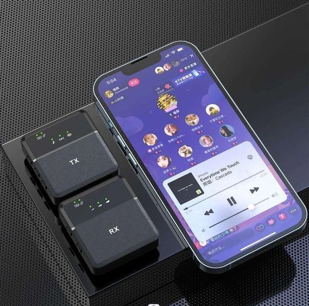 Мікрофон бездротовий петличний Bewin SX9 Mini 1 ресивер чорний 3_05892 фото