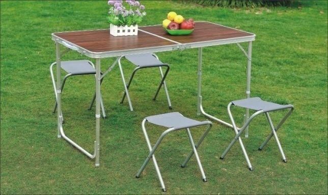 Раскладной туристический стол для пикника Folding Table со стульями 2_007071 фото