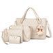 Жіночий набір сумок RIAS з брелоком 4в1 Beige 3_08384 фото 1