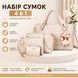 Жіночий набір сумок RIAS з брелоком 4в1 Beige 3_08384 фото 3
